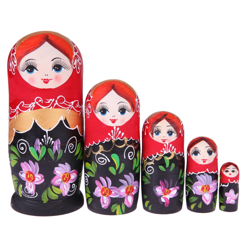 5pcs Black Red Girl Russian Matryoshka Set Wooden Nesting Dolls Crafts Gift, 501 Original
5pcs Black Red Girl Russian Matryoshka Set Wooden Nesting Dolls Crafts Gift, 501 Original
