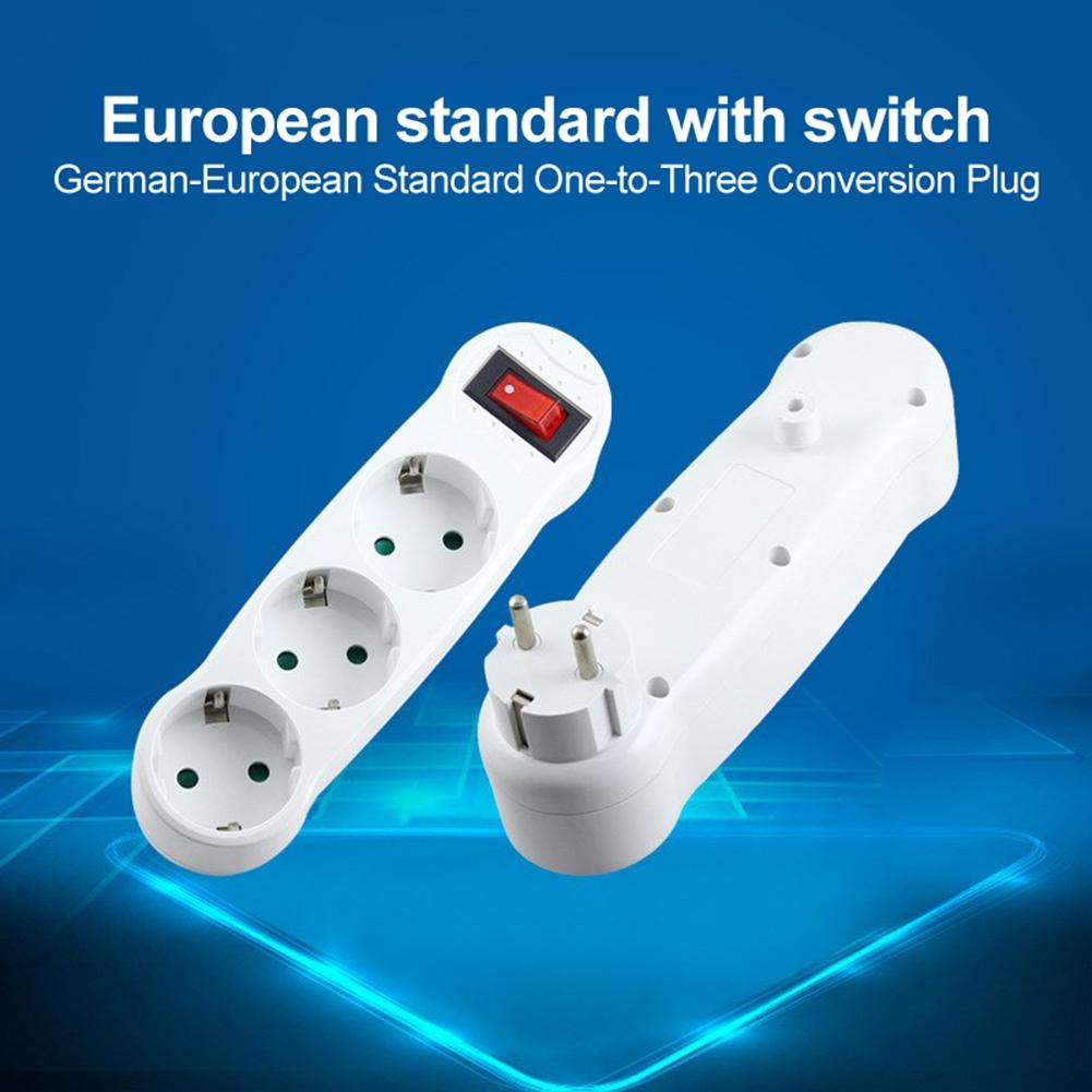 3XGerman Standard Conversion Socket 1 to 3Way Power Adapter w/Outlet Switch, 501 Original
3XGerman Standard Conversion Socket 1 to 3Way Power Adapter w/Outlet Switch, 501 Original
