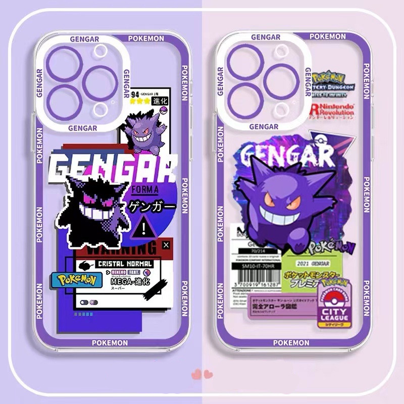 Pokemon Gengar Pixel Style Phone Case For Iphone