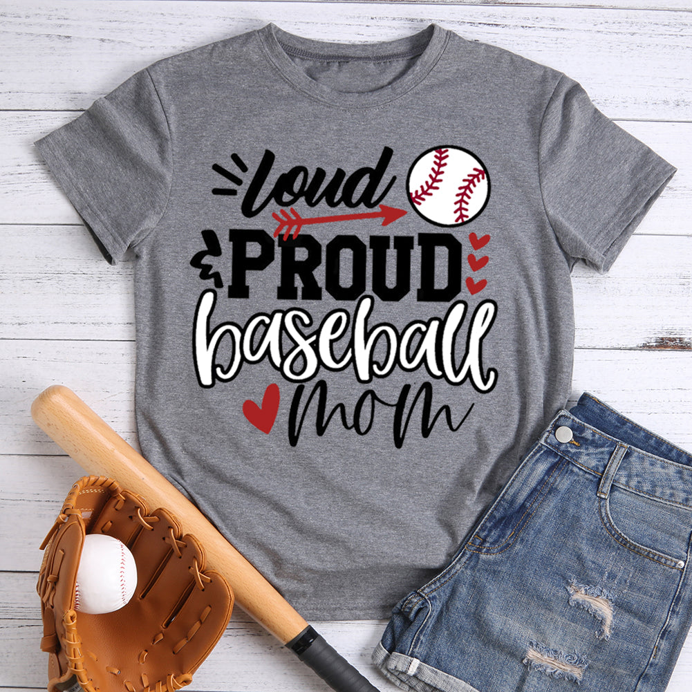 Loud proud baseball mom T-Shirt Tee -00089-Guru-buzz