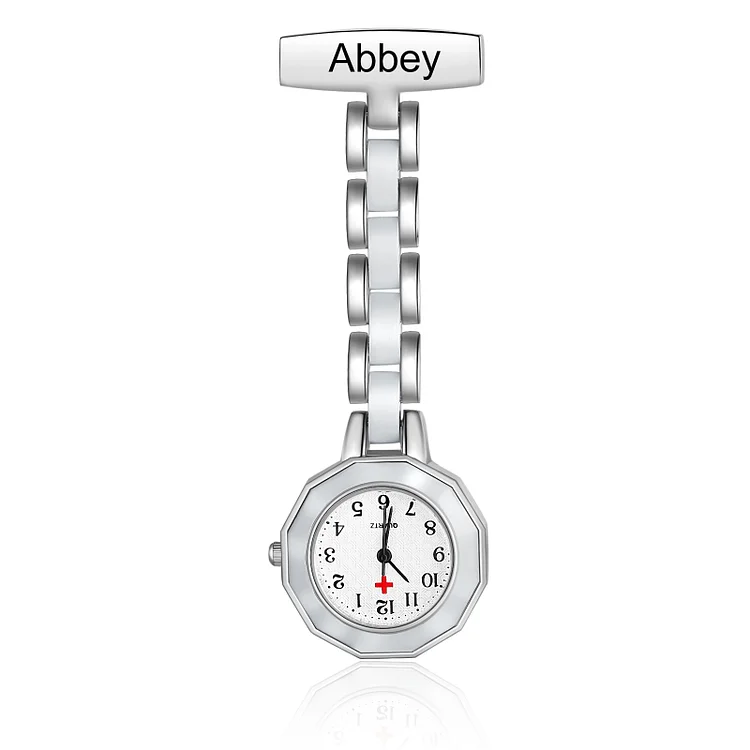 Personalized Name Nurse Watch Portable Nurse Watch with Lapel Pin Gifts for Doctors/Nurses