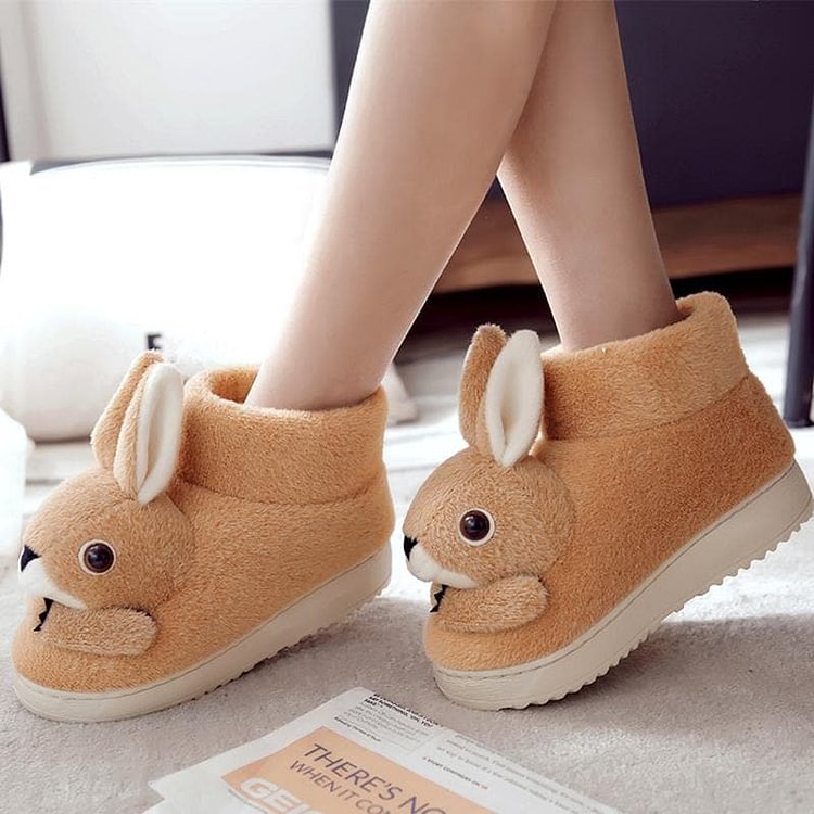 4 Colors Kawaii Animal Fleece Shoes SP1811628