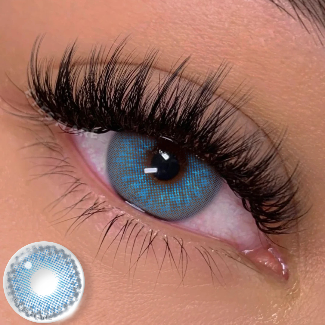 EYESHARE Colored Contact Lenses MYAKHIE-BLUE Eyes Lenses 14.2MM