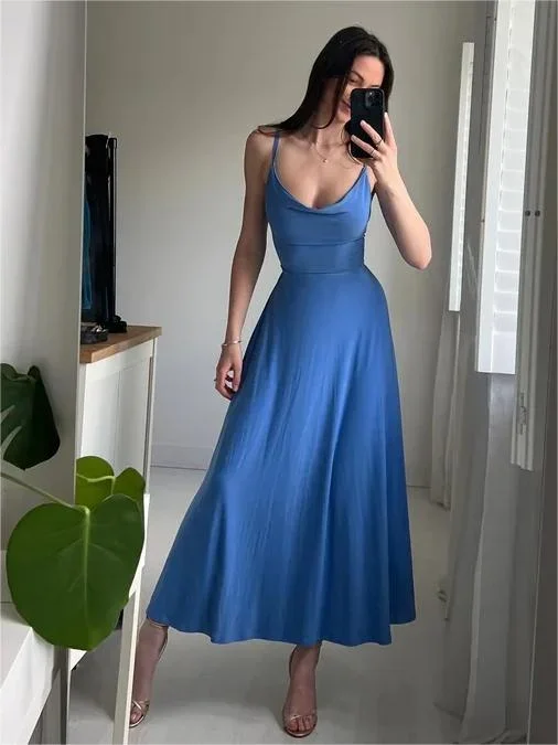 Spring Promotion 49% OFF💕Drape Maxi Dress with Built-in Bra