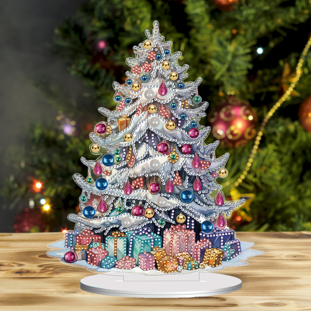 5D DIY Diamond Painting Special Shape Desk Ornament Christmas Tree