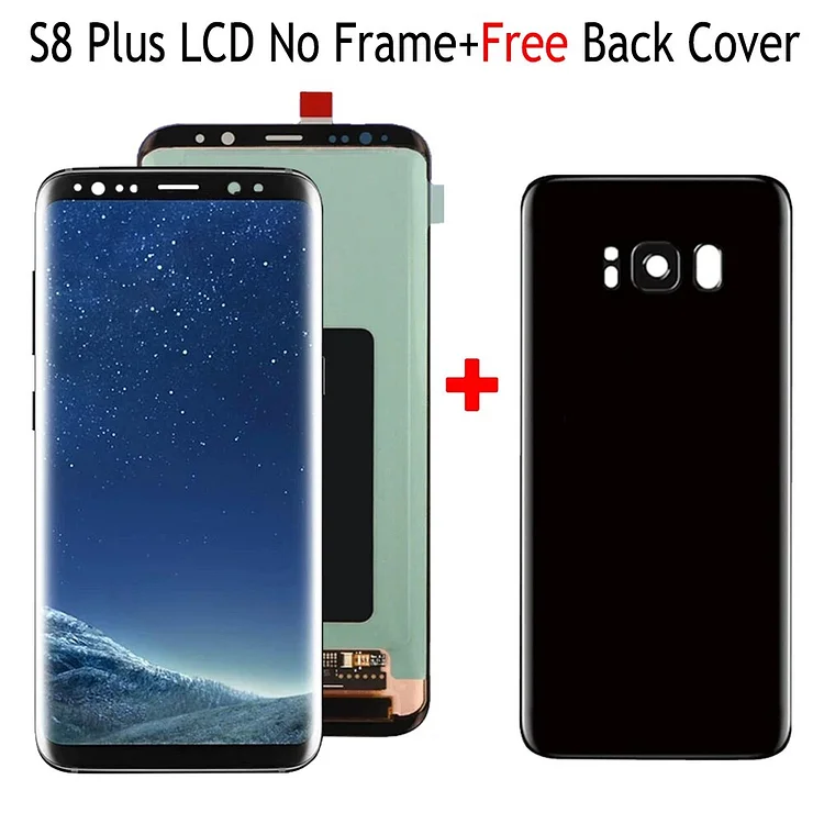 6.2" Super AMOLED  Samsung S8 Plus G955 G955U G955F Display Touch Digitizer Replacement  Samsung S8+ LCD + Free Back CoverSM-LCD