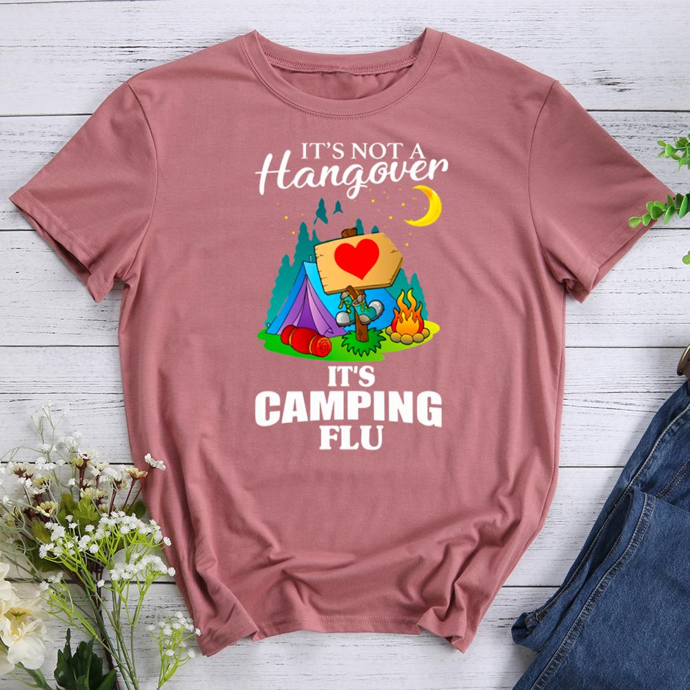it's camping flu Round Neck T-shirt-0022525-Guru-buzz
