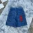Ejiekang Harajuku basketball street clothing streetwear american Y2k pattern printed men shorts skateboard denim shorts Baggy pants