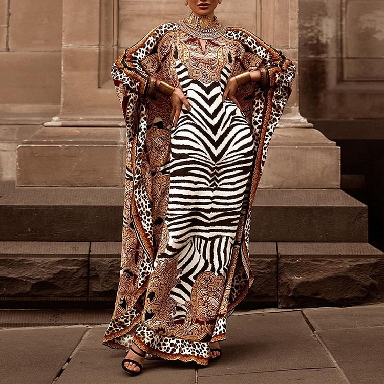 Middle Eastern Muslim Printed Dress