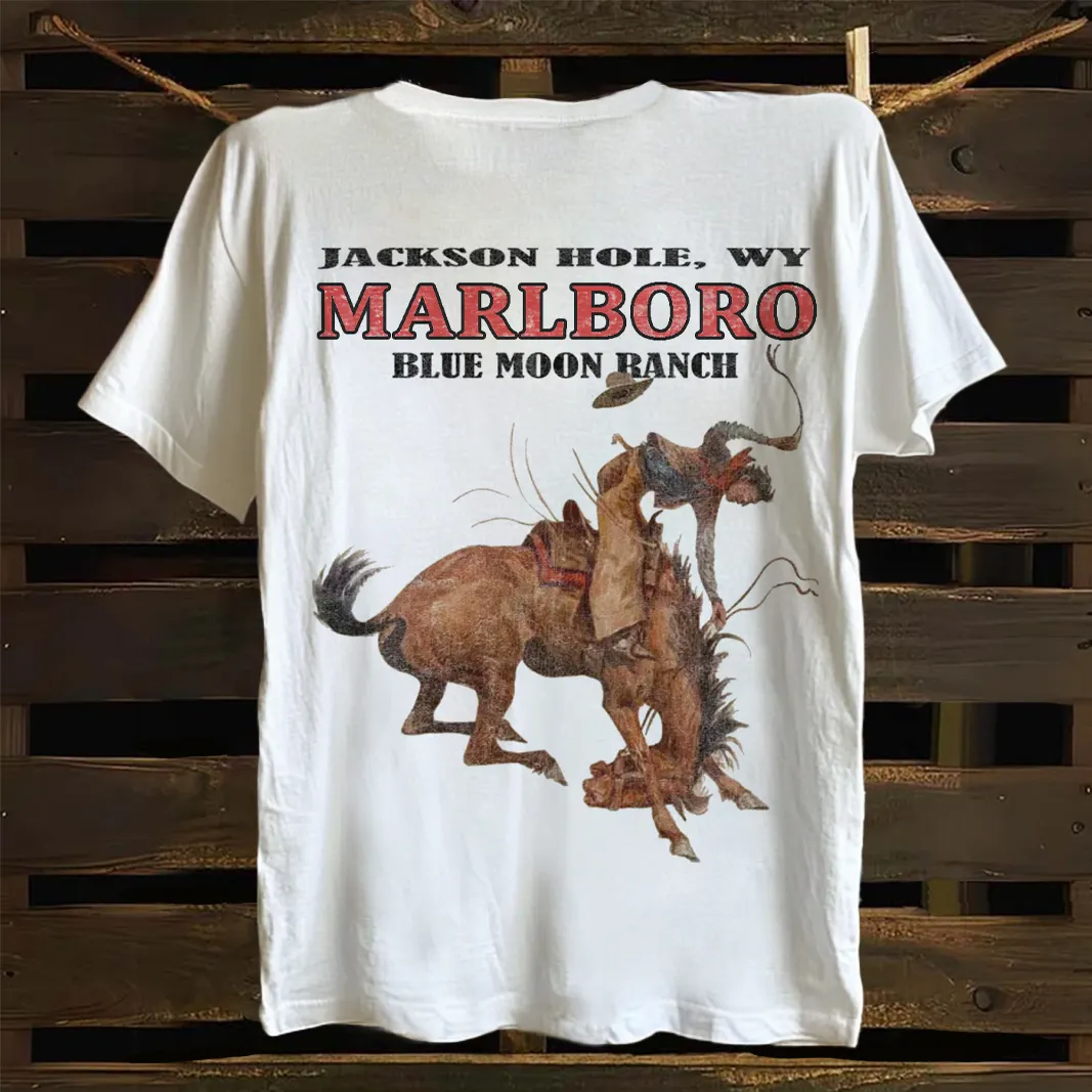 Western Cowboy Graphic Print T-shirt