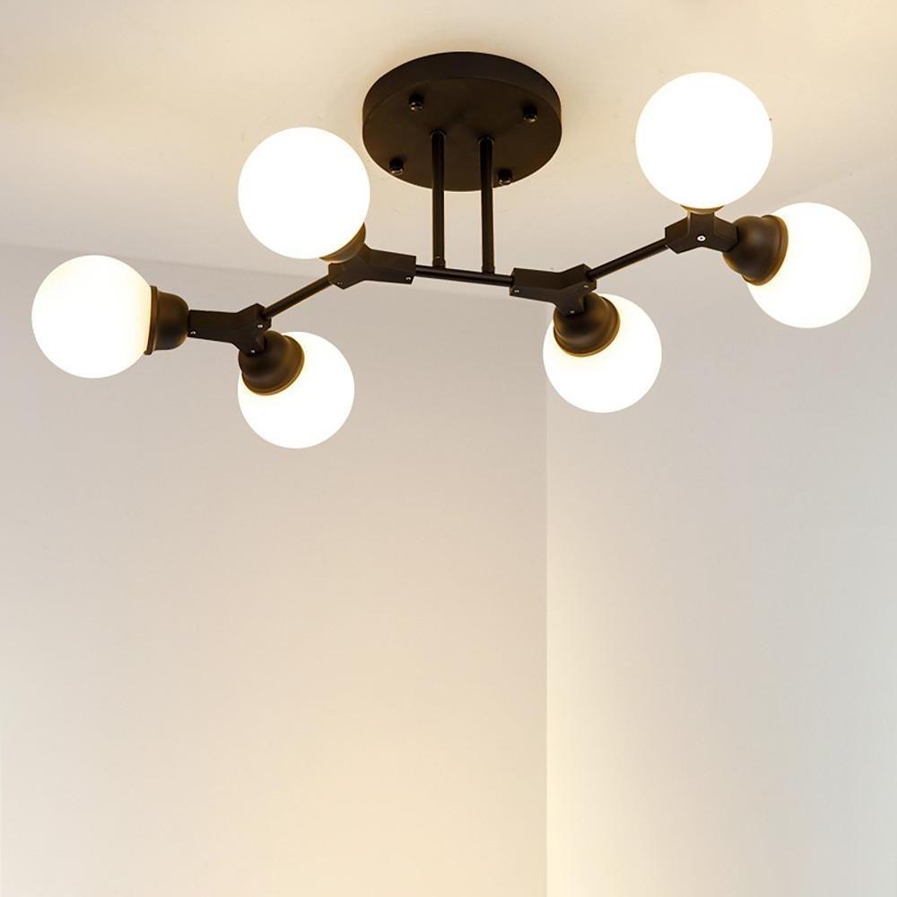 6-light Glass LED Modern Chandeliers Ceiling Lights Pendant Light