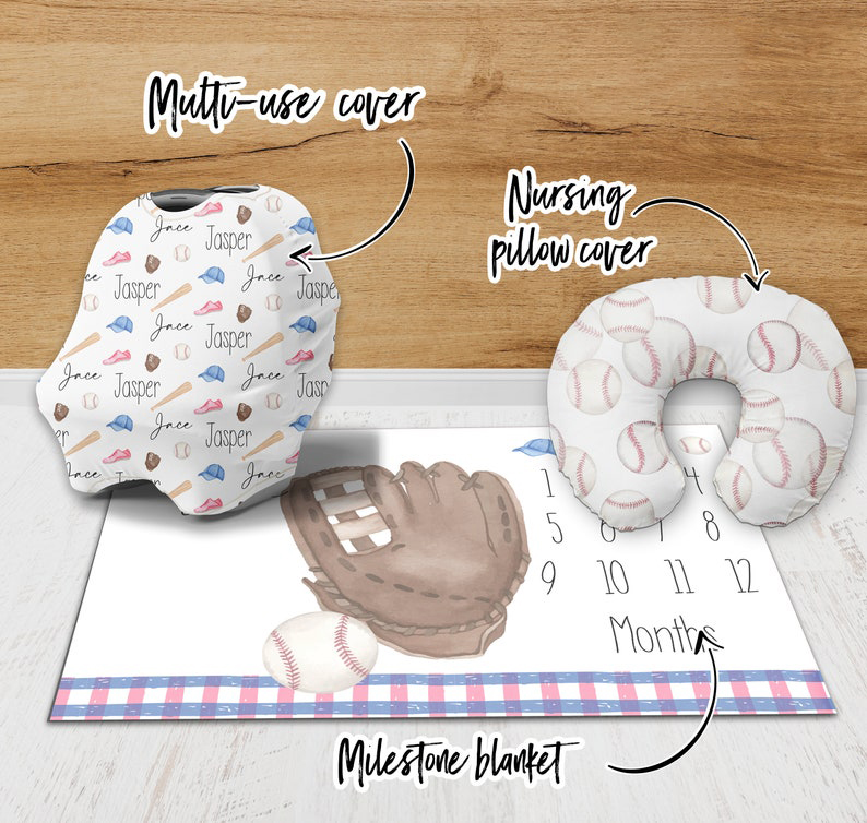 Personalized Baby Boy Baseball Accessories Set24