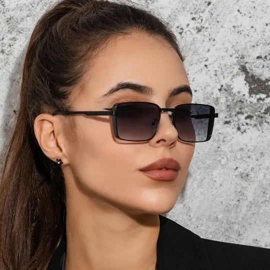 New Retro Box Metal Sunglasses Beach Sunglasses