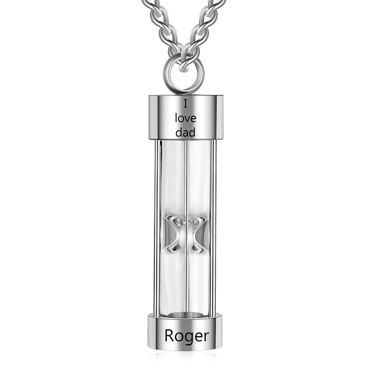 Hourglass Cremation Urn Necklace Personalized Ashes Necklace