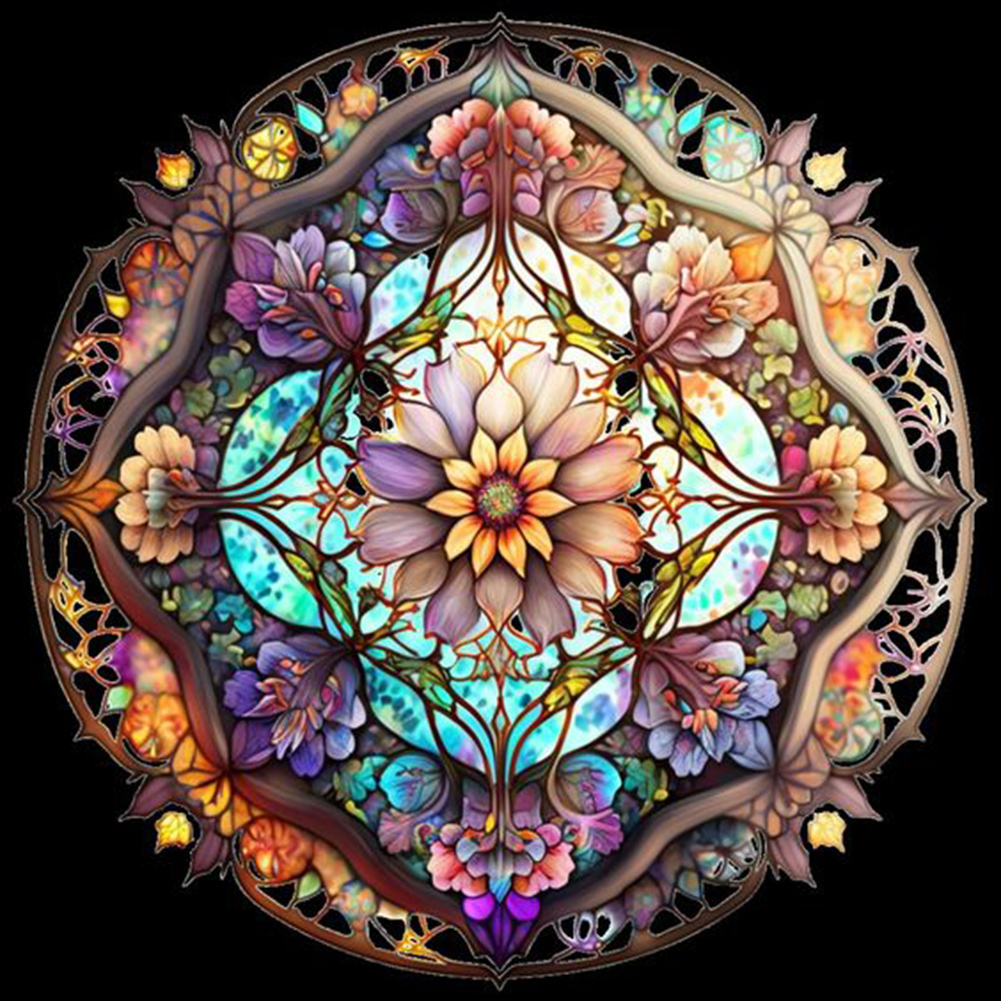 Stained Glass Mandala - Full Round - Diamond Painting (30*30cm)