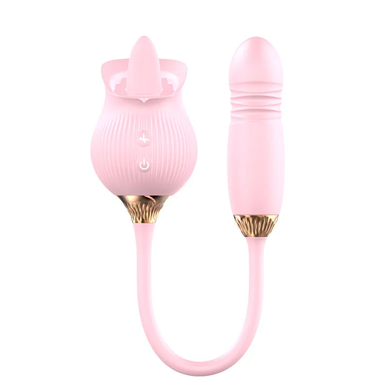 Alice Tongue-licking Rose Toy & Thrusting Vibrator