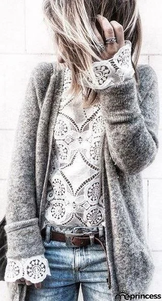 Long Sleeve Open front Knitted Loose Cardigan