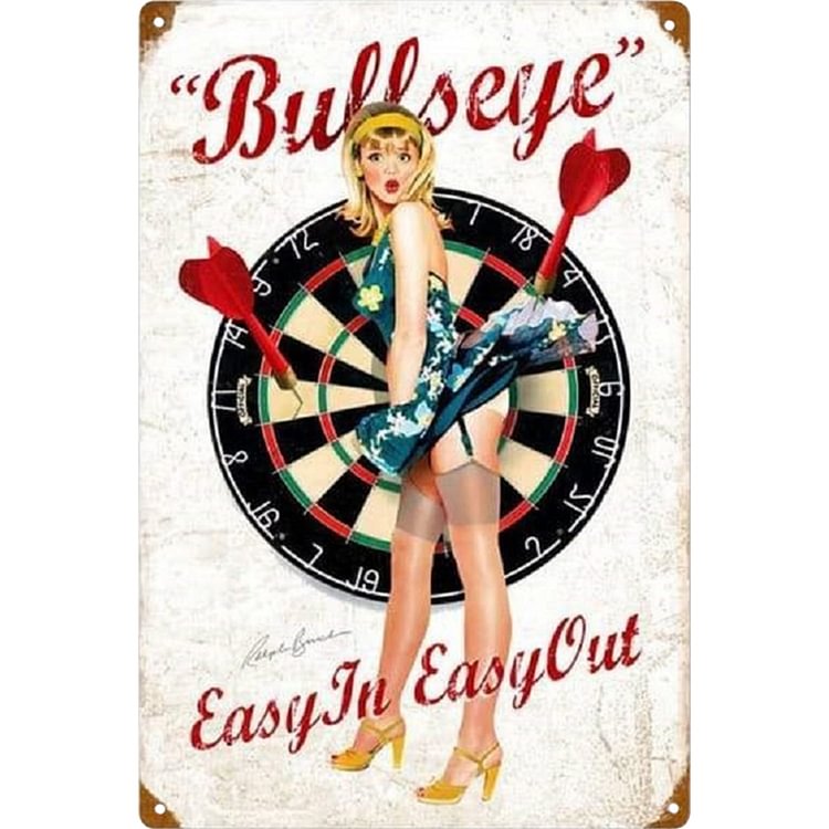 Bullseye Girl - Vintage Tin Signs/Wooden Signs - 20*30cm/30*40cm