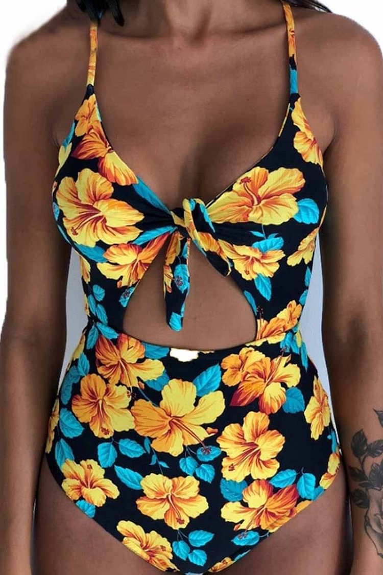 Knot One-piece Swimwear( 2 colors)