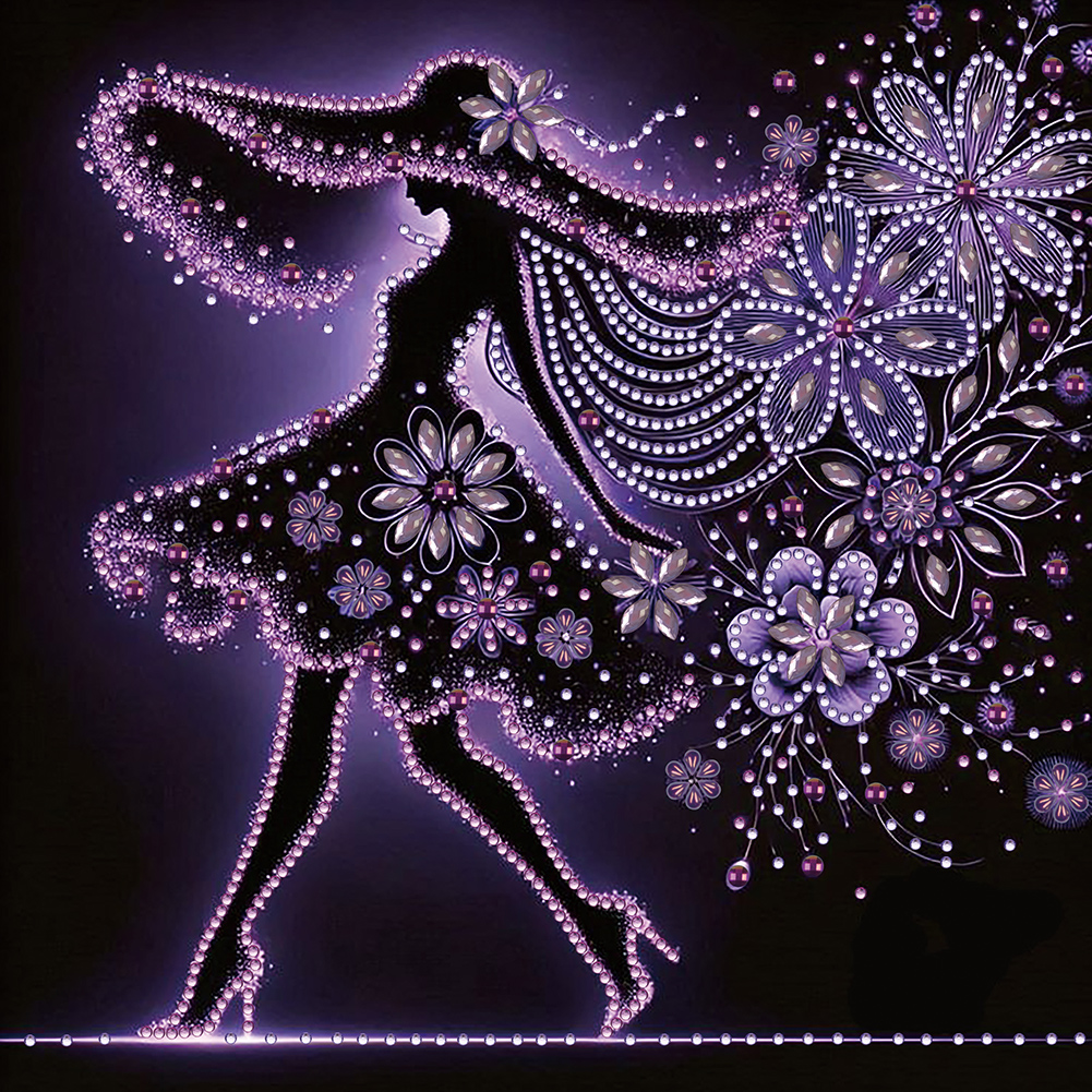 Elegant Lady - Partial Drill - Special Diamond Painting(30*30cm)-1467559.07