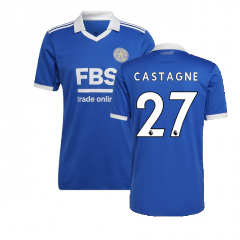 Leicester City Timothy Castagne 27 Home Shirt Kit 2022-2023