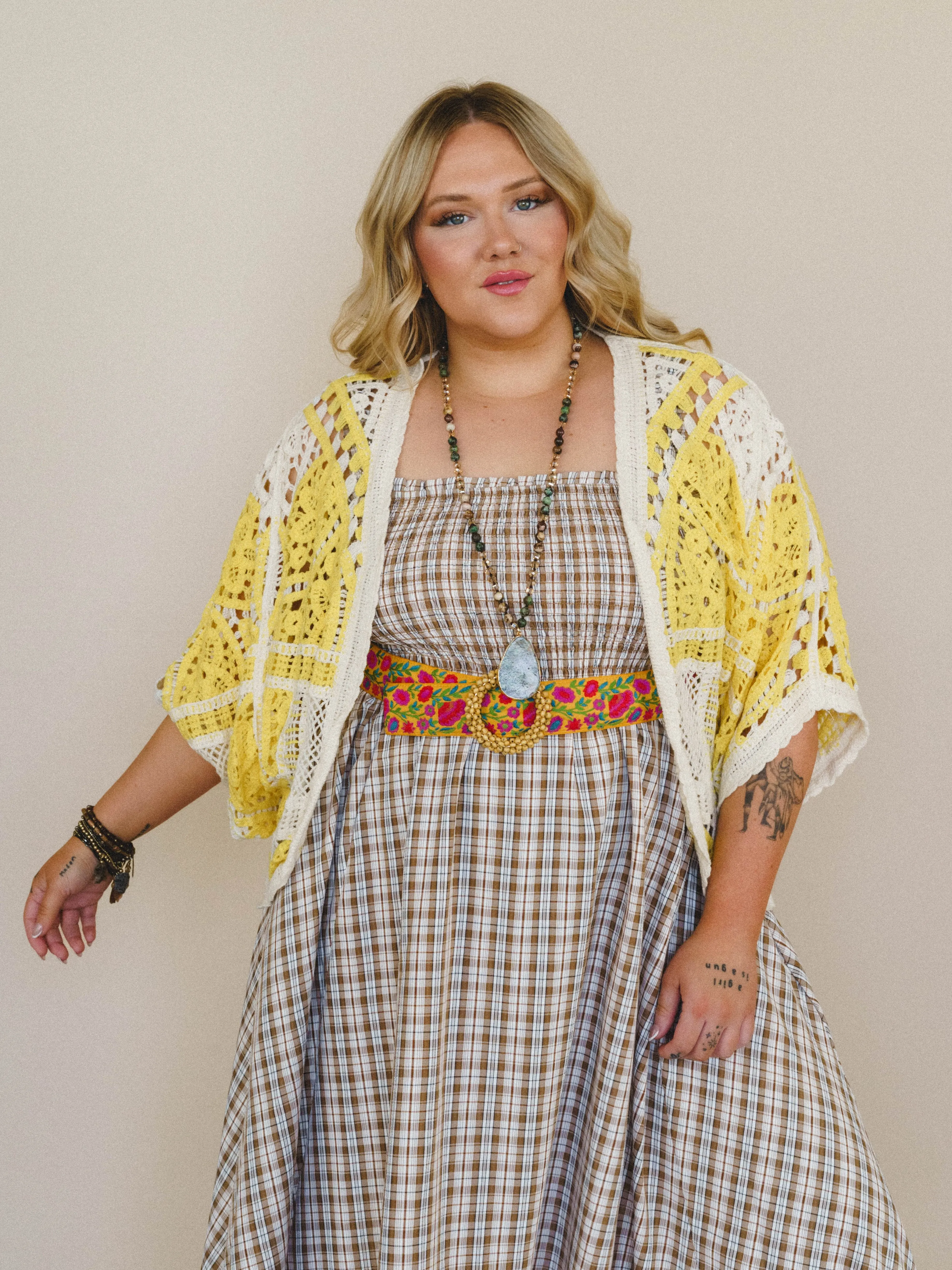 Sunny Days Cardigan - Yellow Multi