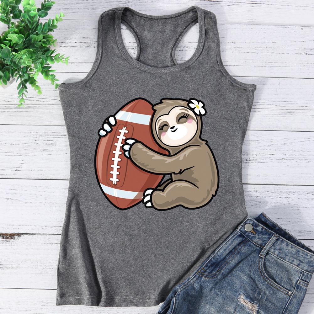 Sloth Girls Hugging Americans football Vest Top-Guru-buzz