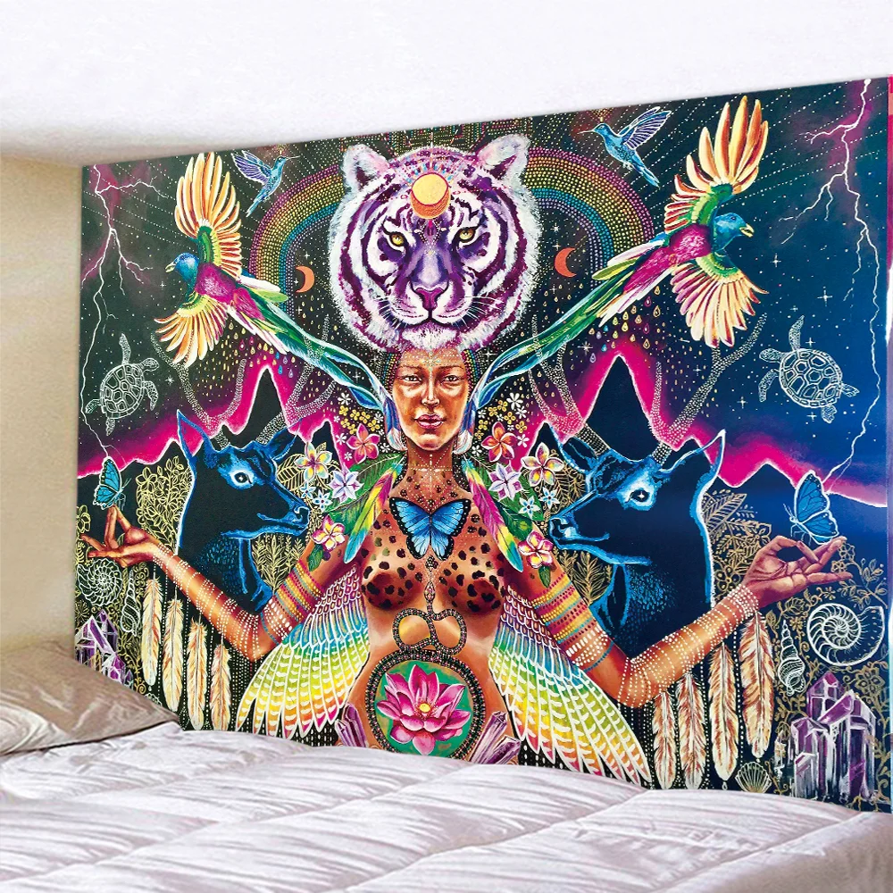 Nigikala art home decoration witchcraft tapestry Mandala tapestry Bohemian decorative yoga mat psychedelic scene mattress