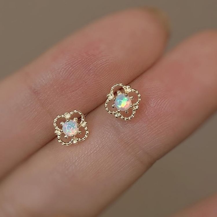 Handmade 925 Silver Natural Moonstone Earrings