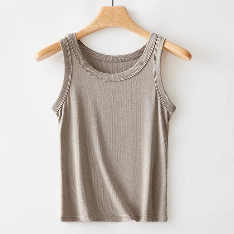 Threaded Stretch Vest Top socialshop