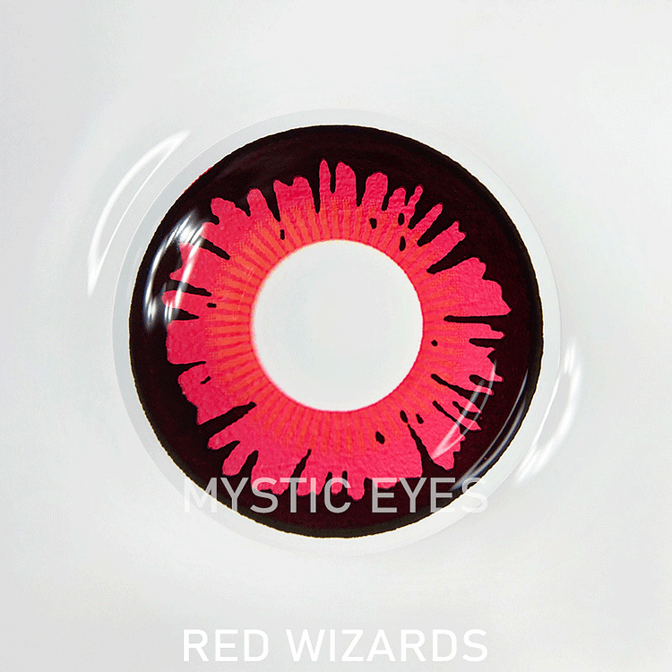 Sun moon Red Wizards Contact Lenses