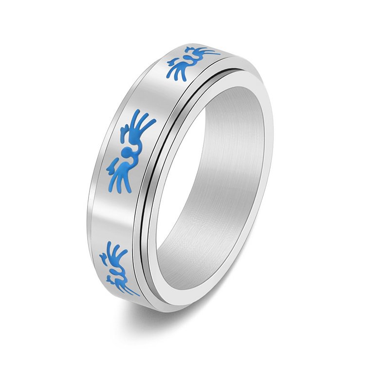 Cute Luminous Cat Face Anxiety Ring