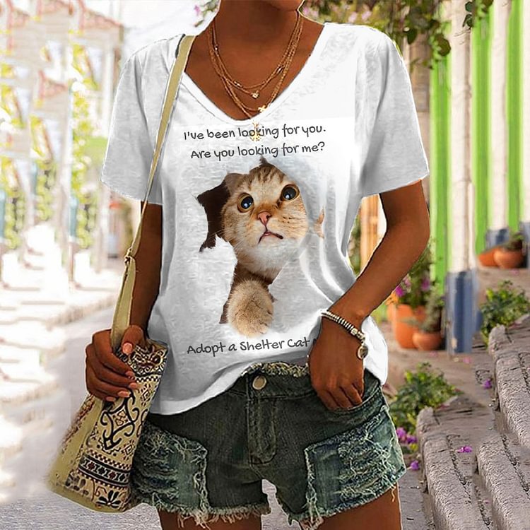 Comstylish I'Ve Been Looking For You.Are You Looking For Me Print T-Shirt