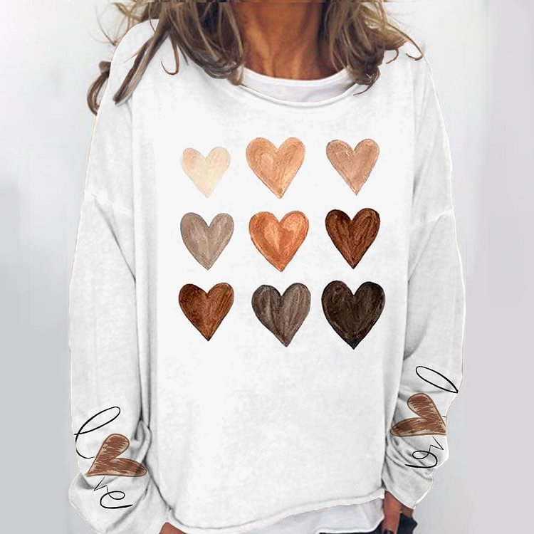 VChics Love Doesn't Care About Color Printed Sweatshirt