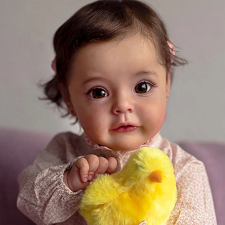  [New!]Large Size Reborn Toddlers Babies Doll 17''  Super Lifelike Handmade Awake Reborn Girl Doll Jennifer - Reborndollsshop®-Reborndollsshop®