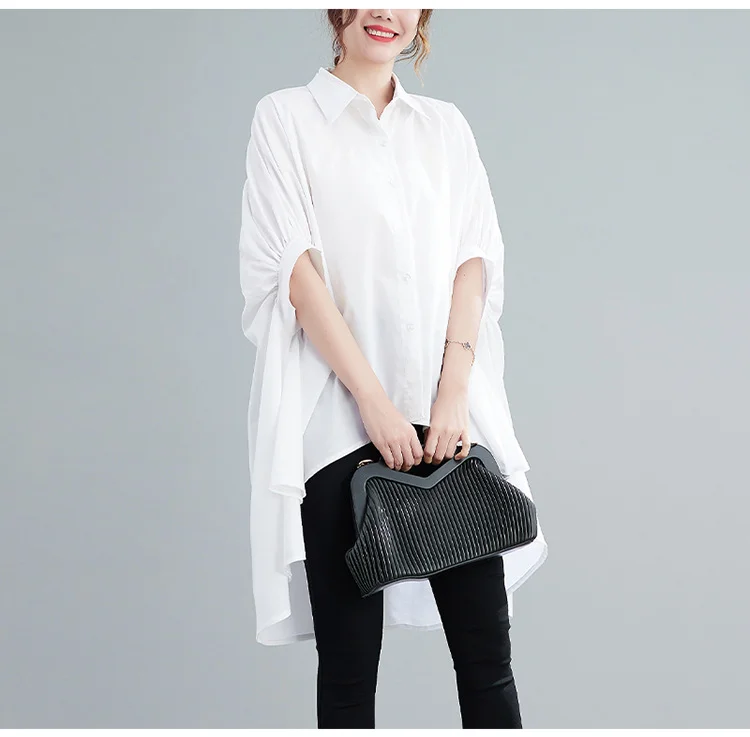 Loose Solid Color Short Sleeve Shirt