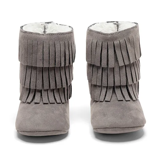 Baby Girls Cute Keep Warm Tassel Mid-calf Boots