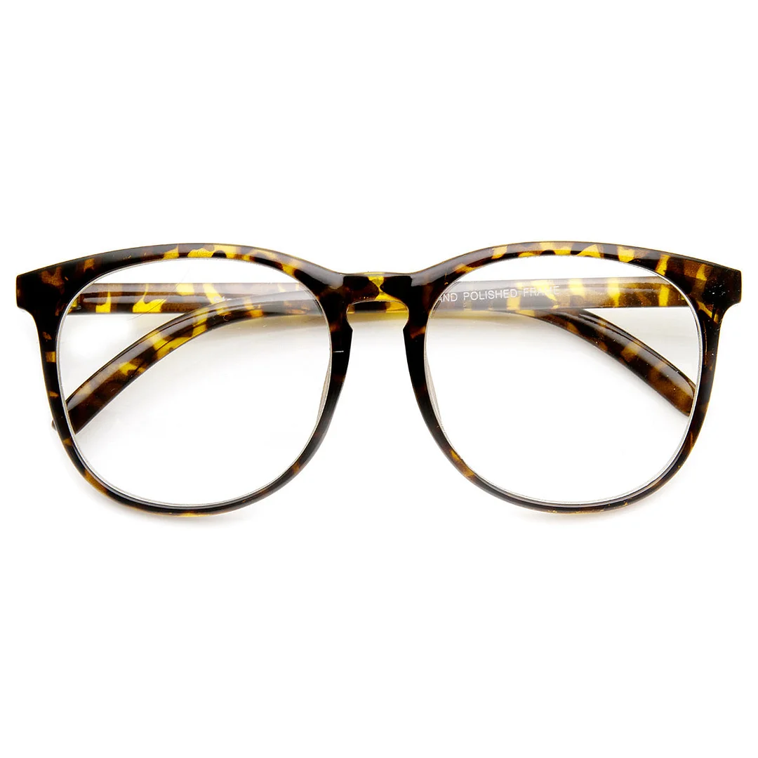 Vintage Inspired Oversized P3 Circa 80s Keyhole Clear Lens Glasses