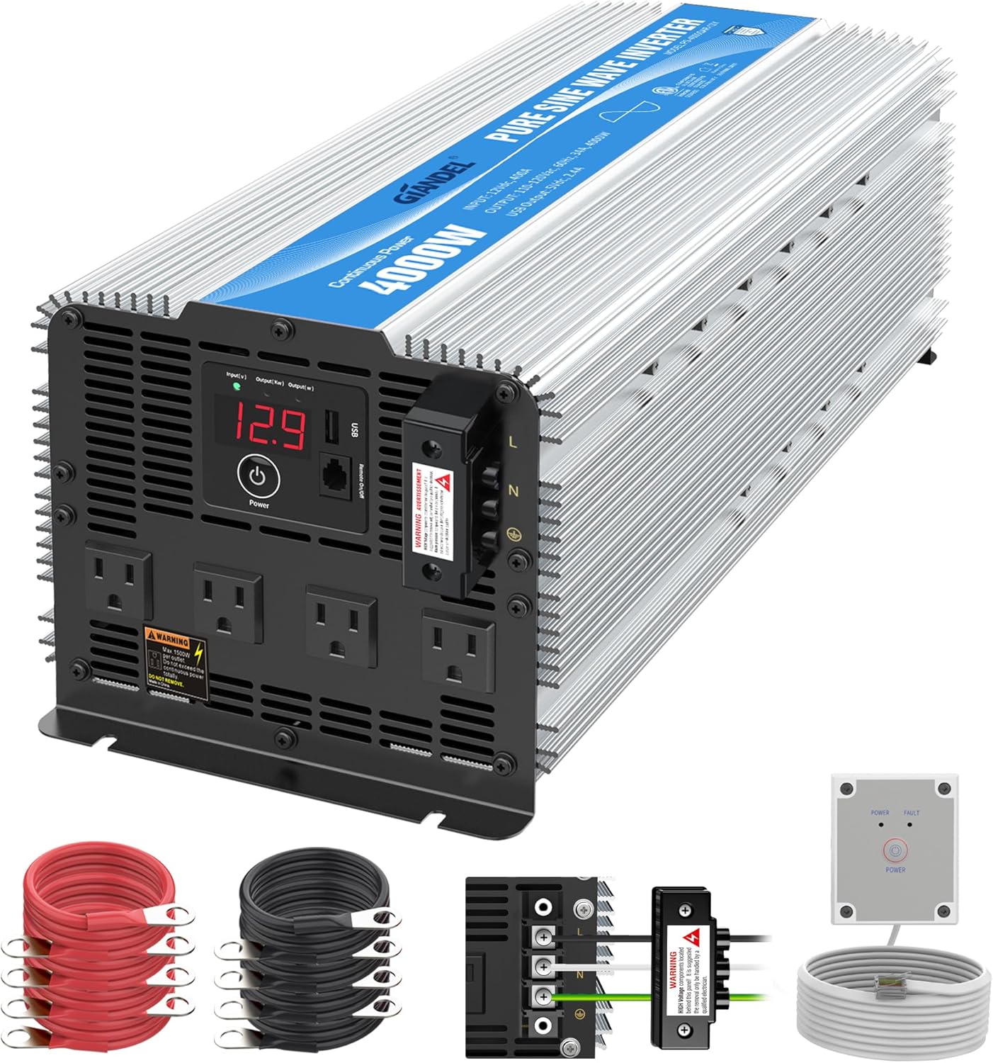 cear pavé CP-4000-WT Amazon.com: 4000 Watt Pure Sine Wave Power Inverter DC 24V