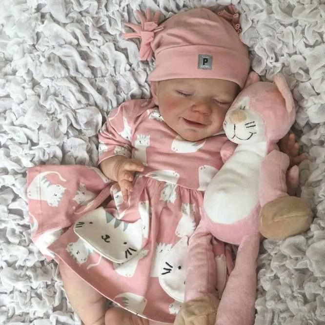 Realistic 20'' Sweet Reborn Baby Doll Girl, Preemie Life Like Silicone Reborn Newborn Baby Toddler Kenzie with Coos and "Heartbeat" -Creativegiftss® - [product_tag] RSAJ-Creativegiftss®