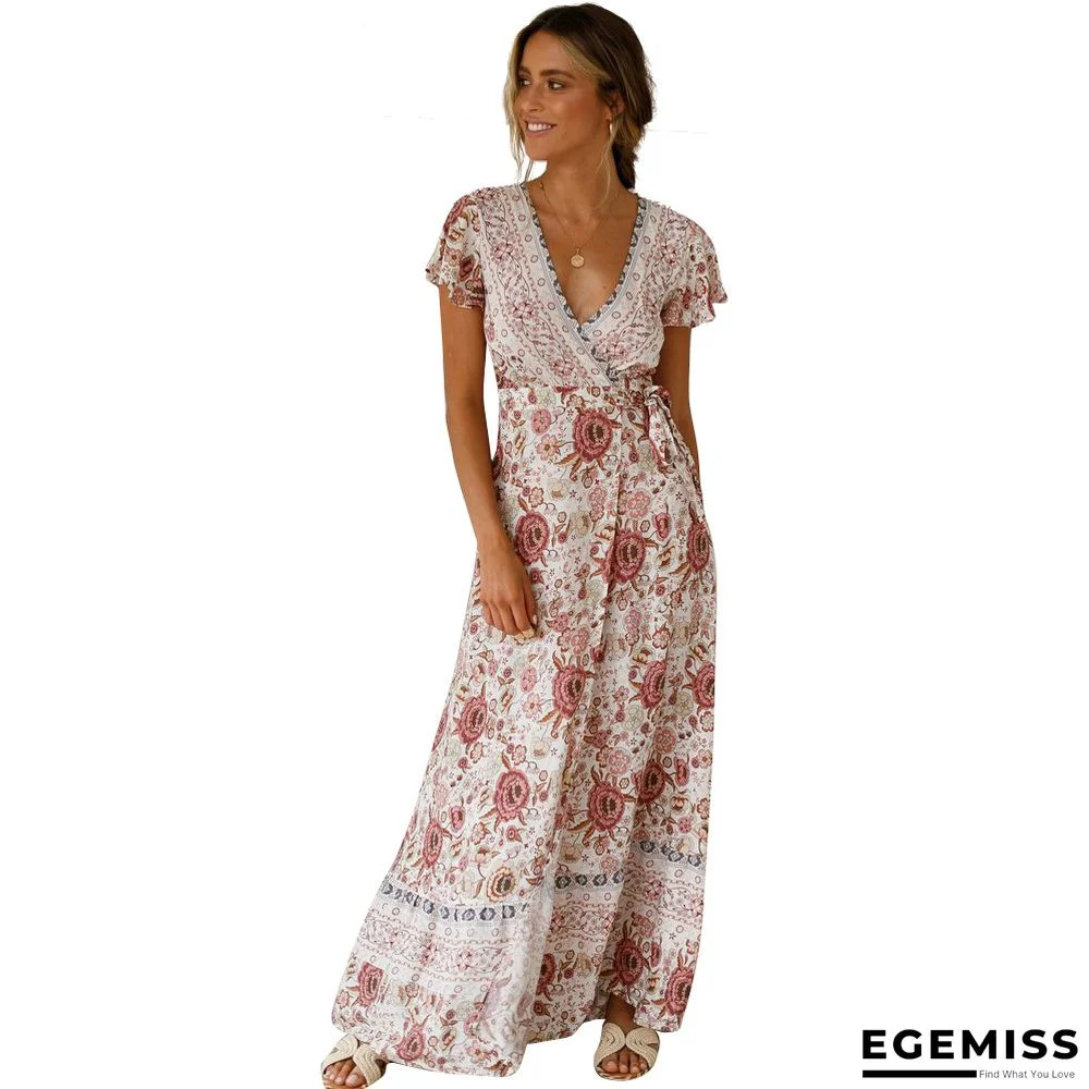 Leisure Holiday Printed Dress Sexy Dress Dress | EGEMISS