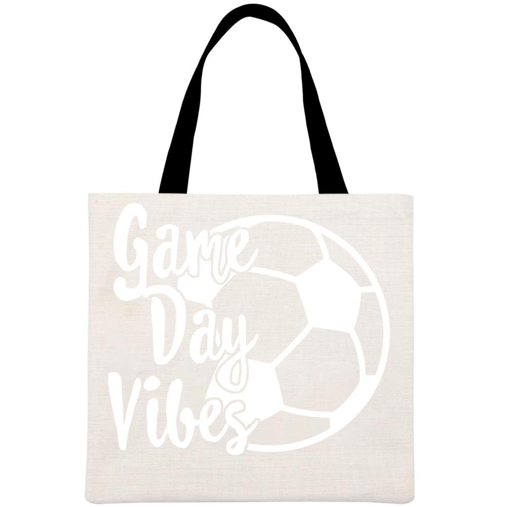 football Printed Linen Bag-Guru-buzz