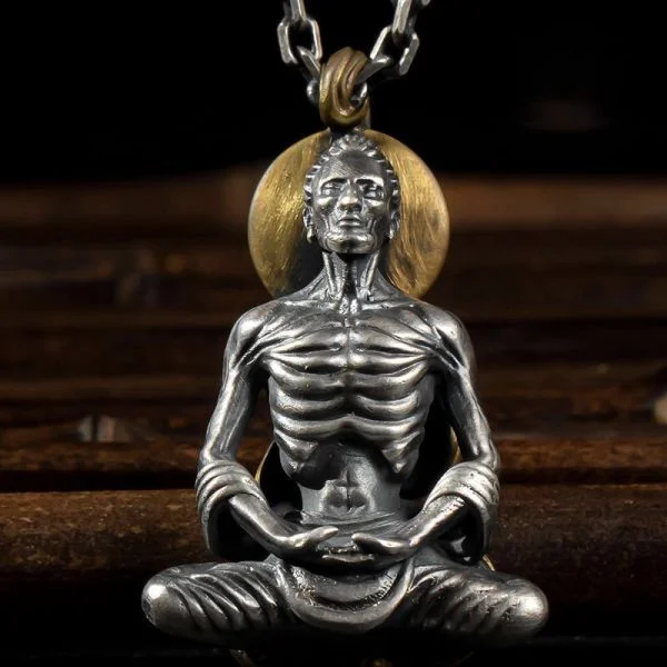 Sterling Silver Dainichi Buddha Healing Pendant Necklace