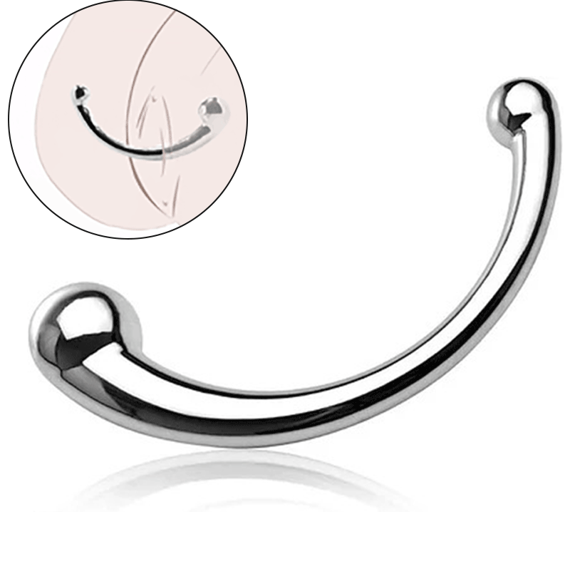 Pleasure Wand - Double-ended Dildo Stainless Pure Wand Superior G or P Spot stimulation By Rose Toy