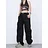 Fitvitalsupplement American Style Loose Straight Overalls Women Y2K Street Hip-Hop High Waist Mopping Pants Couple Casual Big Pocket Straight Pants