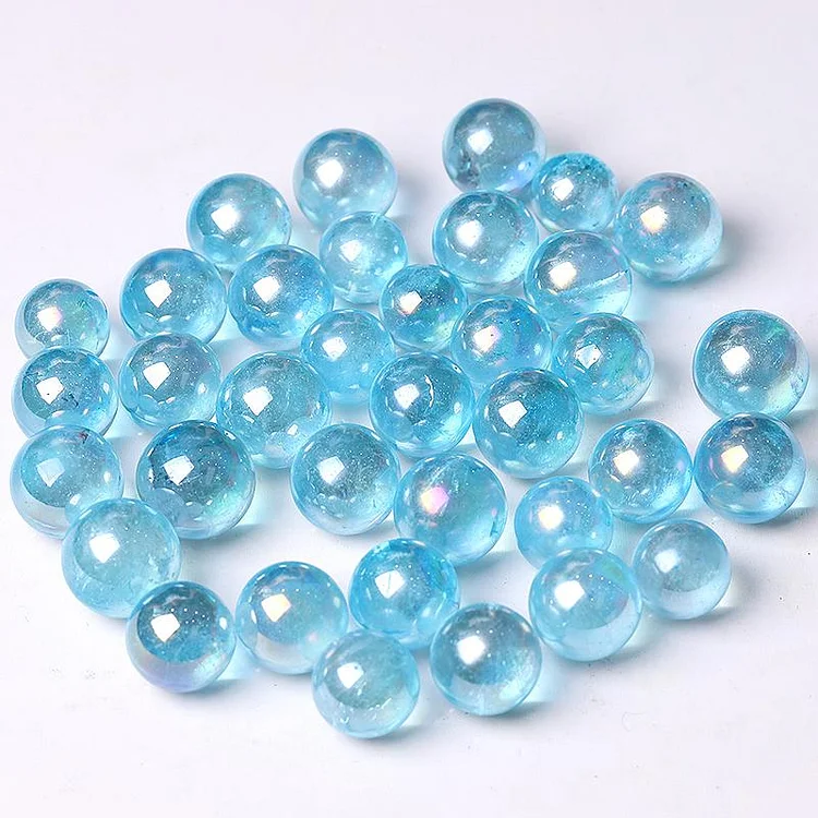 0.5-0.7'' High Quality Blue Aura Crystal Spheres Crystal Balls for Healing