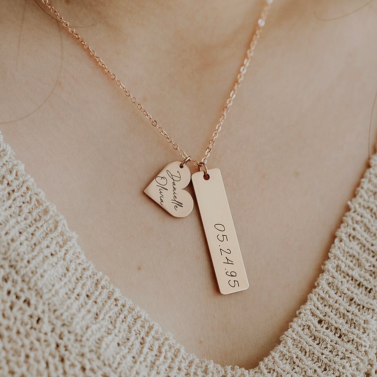 Multiple Kids Names Custom Engraved Necklace