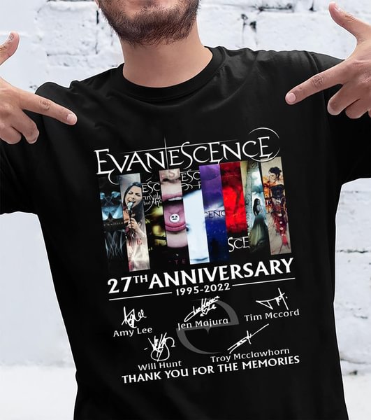Evanescence 27th Anniversary 1995 Thank You for The Memories Shirt - BlackFridayBuys