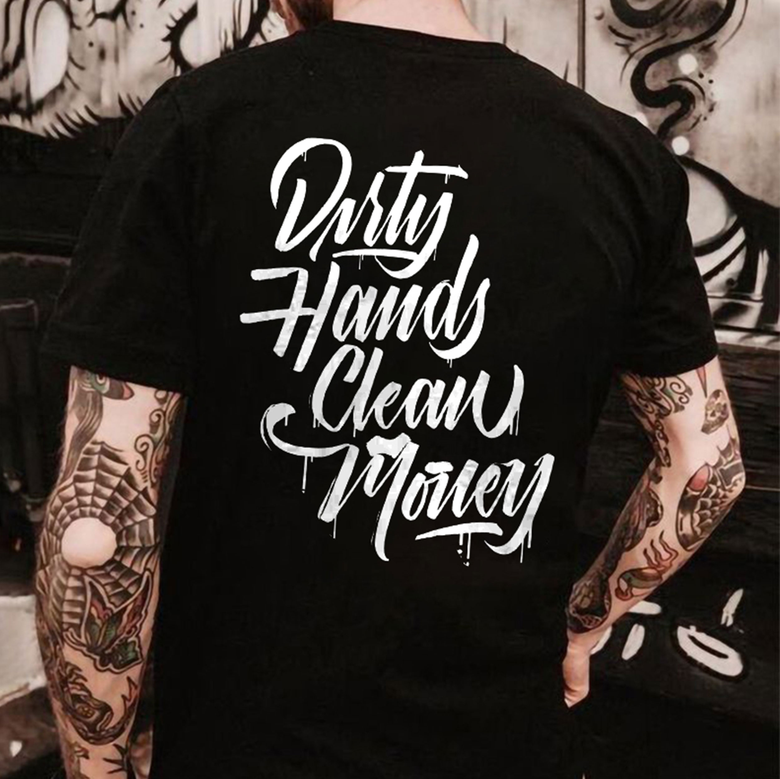 dirty hands clean money t shirt