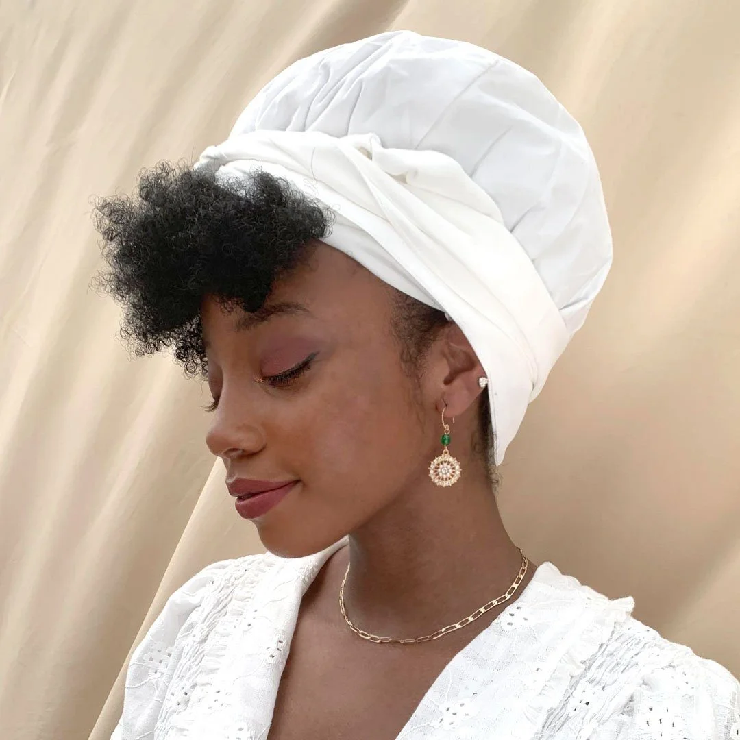 Solid Color Head Wrap(White)-AW1813